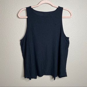 Barre split back open back tank top